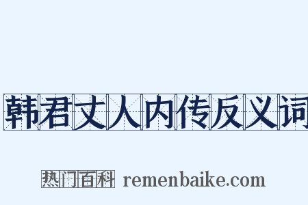 韩君丈人内传反义词是什么意思的图片